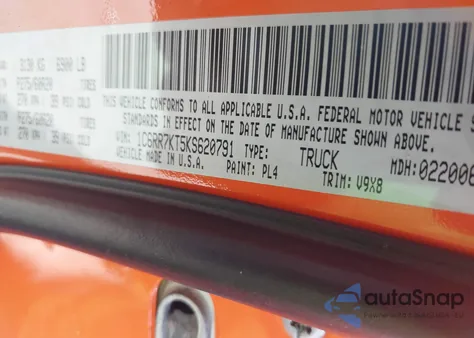 2019 Ram 1500 Classic Express 4X4 5'7 Box z USA, uszkodzony, nr VIN 1C6RR7KT5KS620791